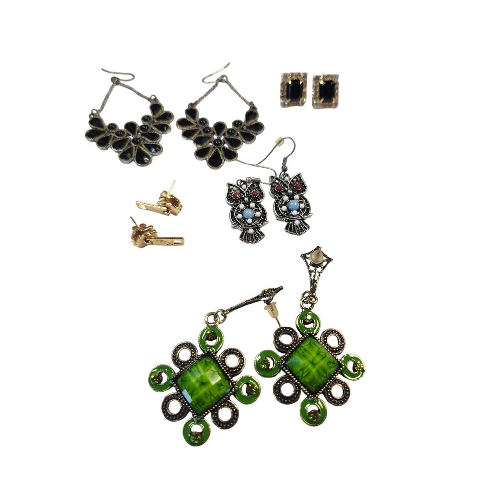 Vintage pierced earring lot, dangle ,stud 90s